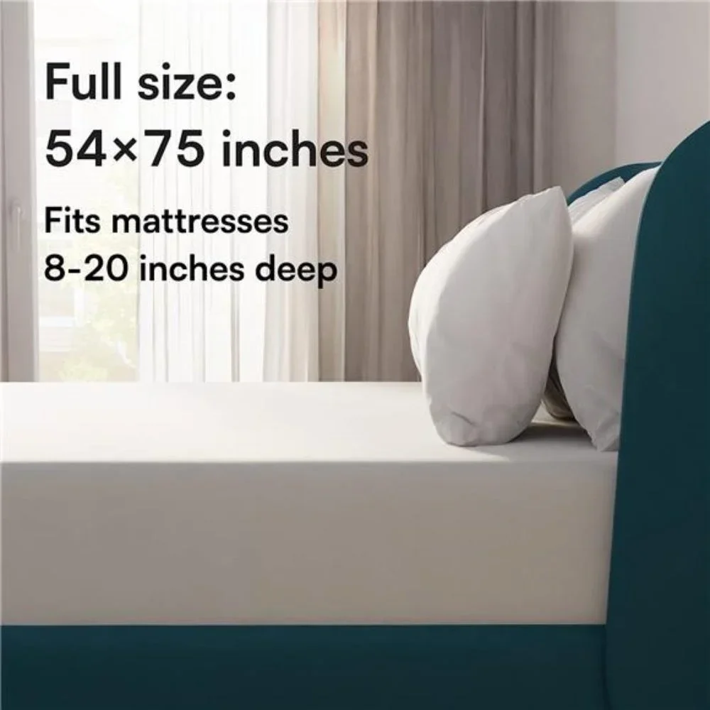 Waterproof Mattress Pad Protector Full 54x75 Breathable Noiseless Deep Pocket